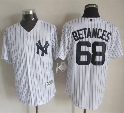 Yankees #68 Dellin Betances White Strip New Cool Base Stitched MLB Jersey - Click Image to Close